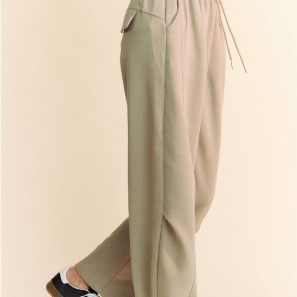 Drawstring Wide Leg Sweatpants - Picture 3 of 4